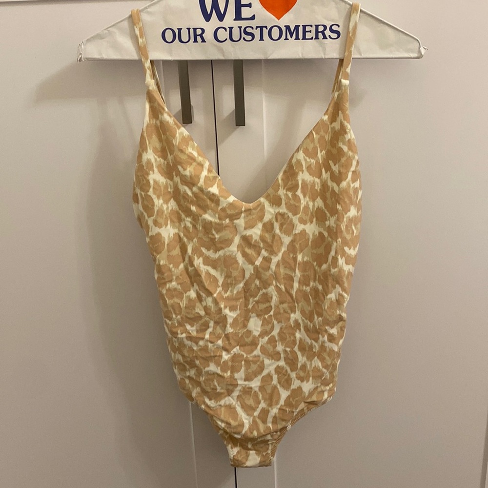Leopard print bathing suit